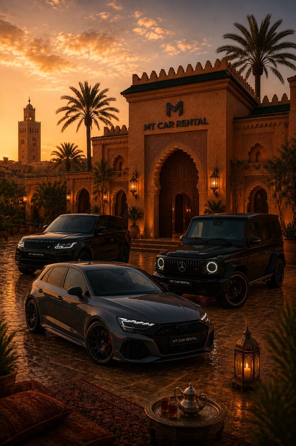 MT Car Rental Marokko — Range Rover, G63 AMG, Audi RS3